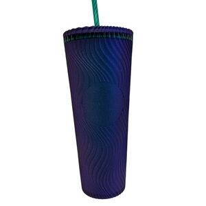 Starbucks Textured Tumbler Sleeve with Straw - Purple/Blue